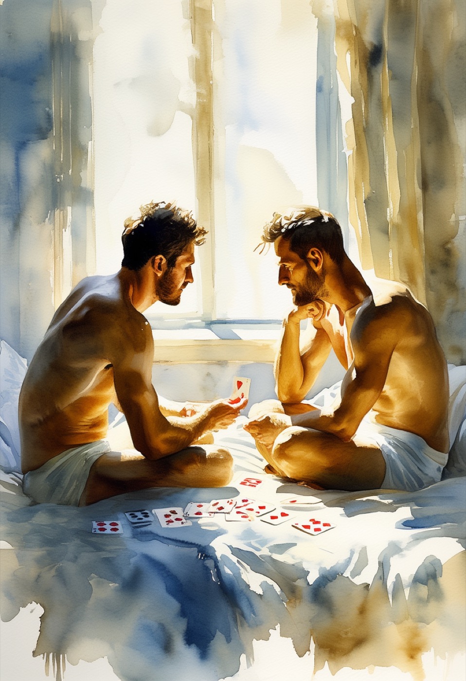 Schlafzimmer Kartenspiel Sonnenaufgang