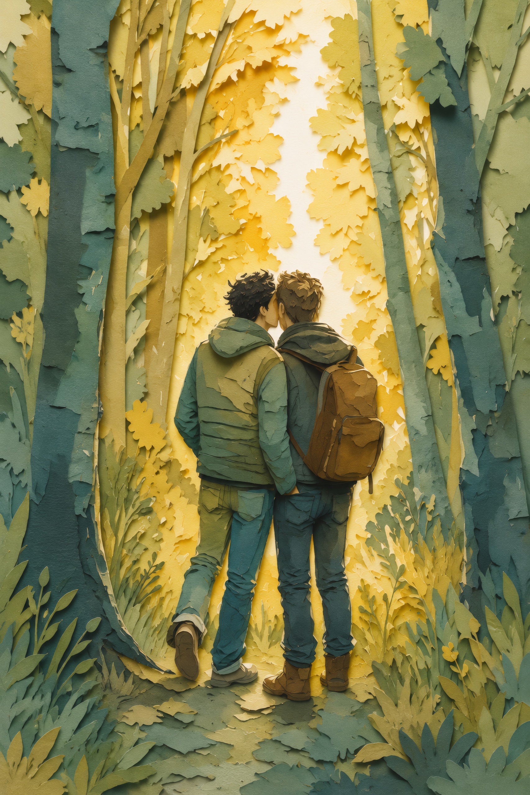Golden Birch Embrace