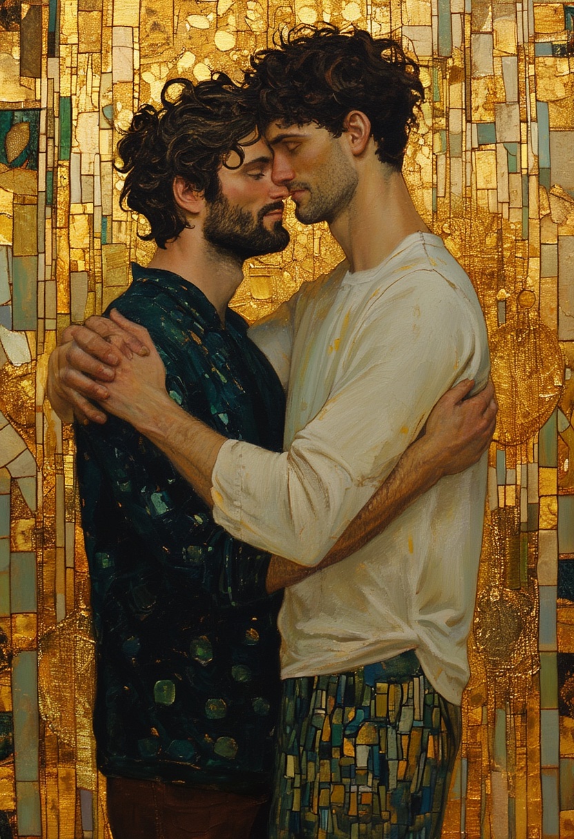 Goldenes Mosaik-Umarmung