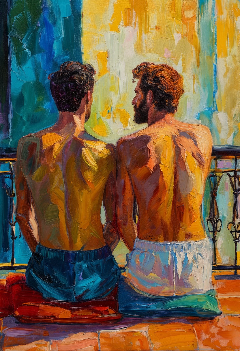 Morgens auf dem mediterranen Balkon