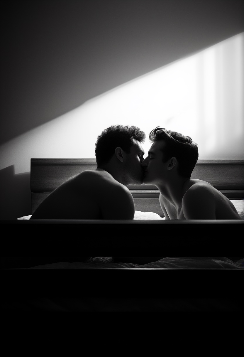 Monochromes Intimität im Studentenwohnheim