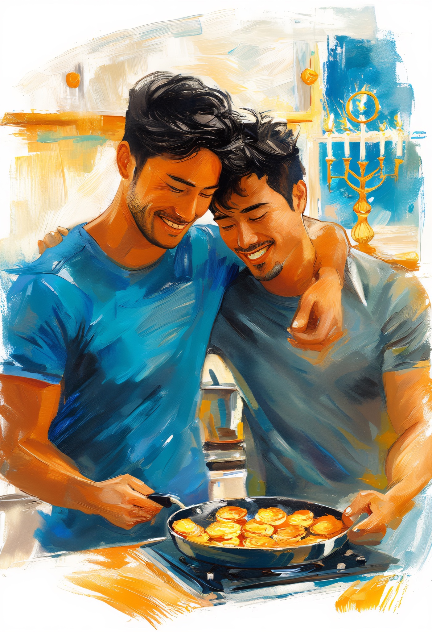 Radiant Hanukkah Embrace