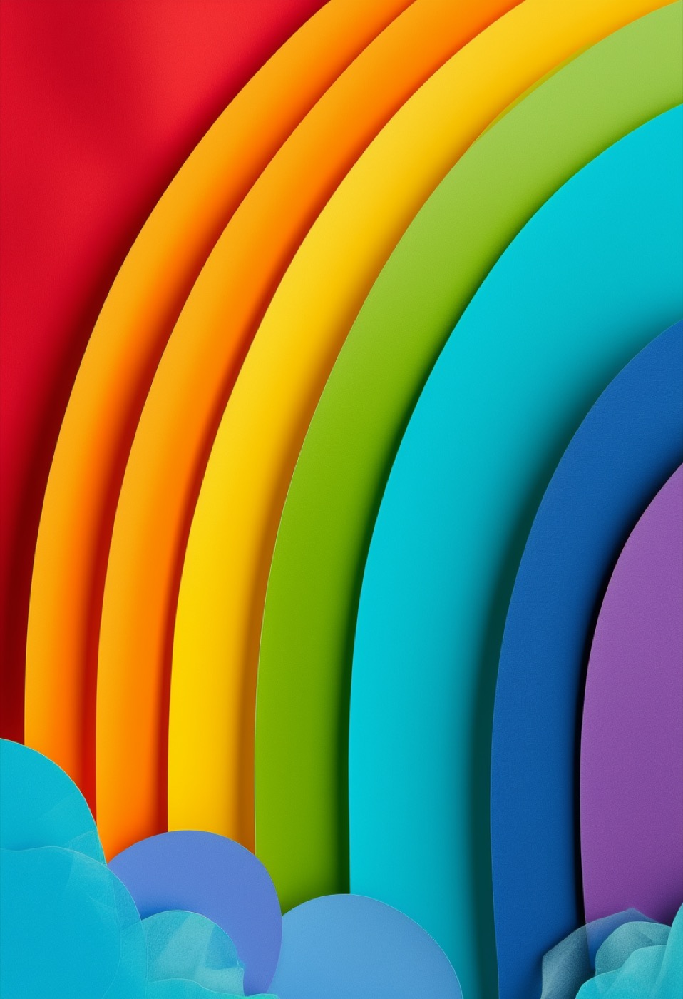 Regenbogen-Papier-Cutout-Kollektion