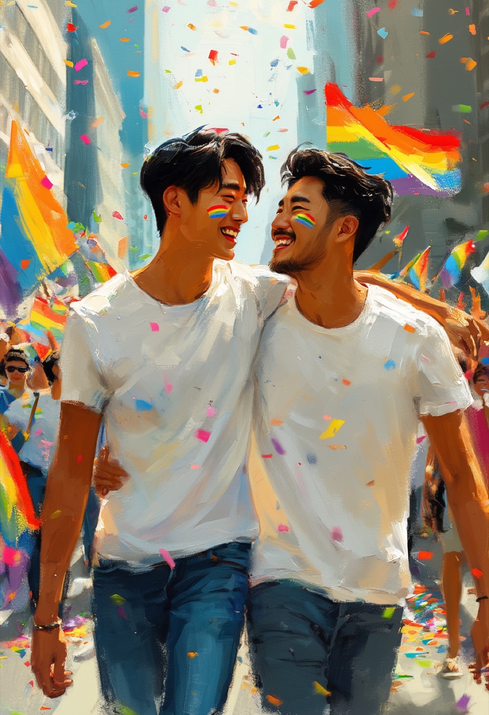 Feier der Pride-Parade