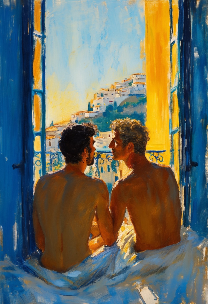 Sonniger Balkon – Umarmung