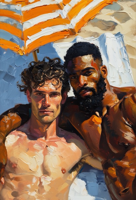 Beach Umbrella Embrace