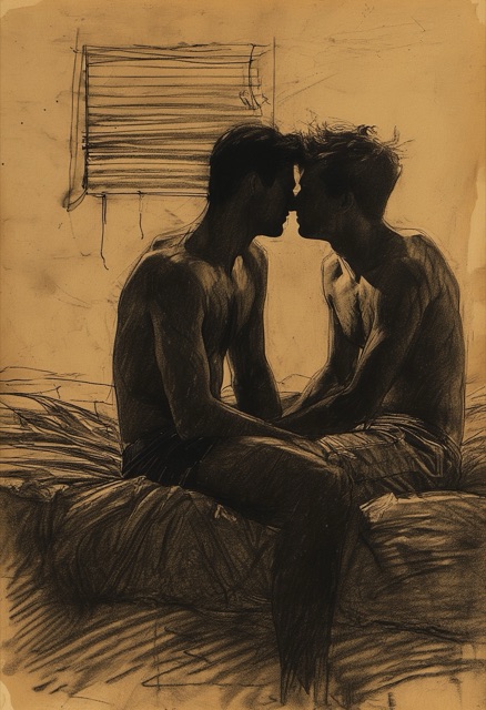 Charcoal Embrace On Dorm Bed