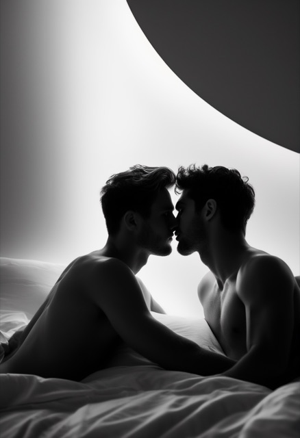 Dorm Room Intimacy in Monochrome