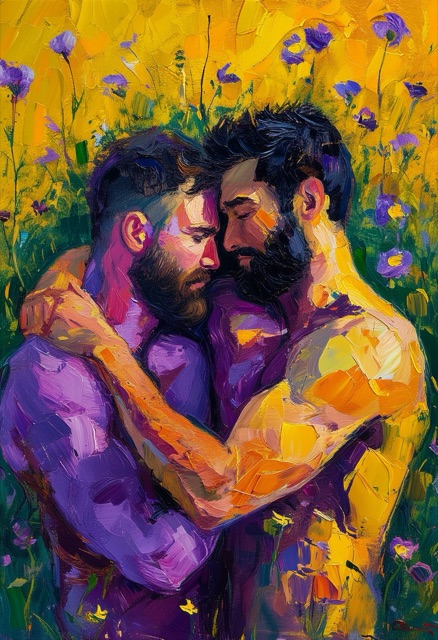 Expressionist Oil Embrace