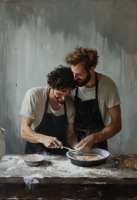 Flour-Dusted Dough Embrace