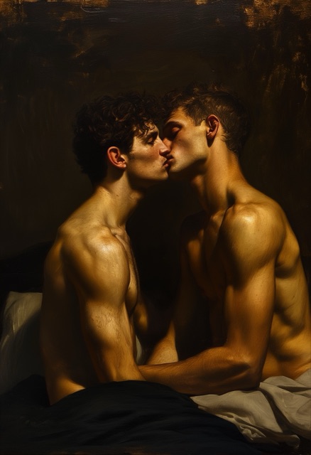 Golden Chiaroscuro Embrace