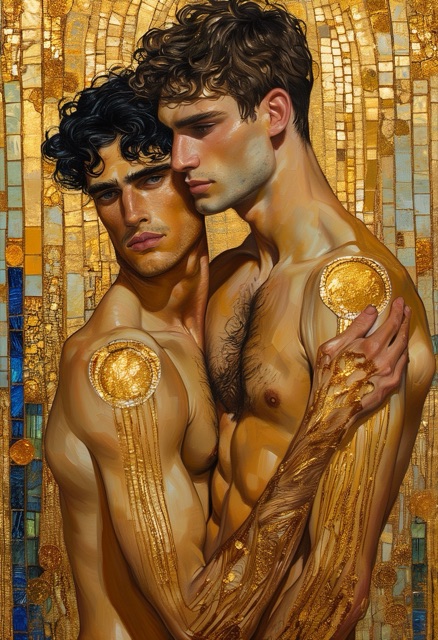 Golden Embrace Mosaic