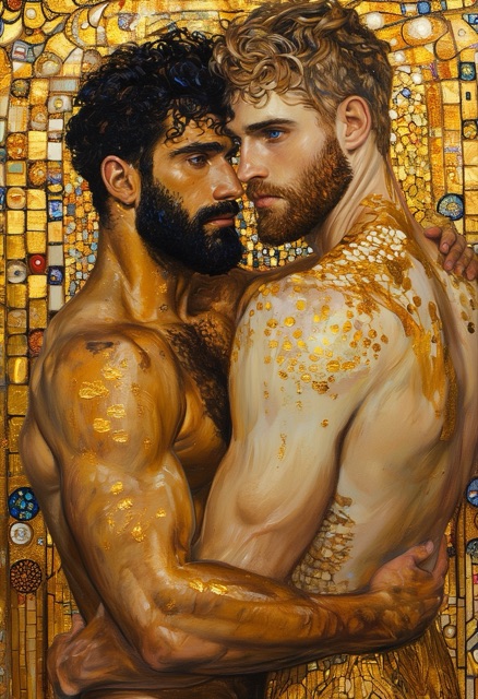Golden Mosaic Embrace