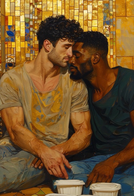 Golden Mosaic Embrace