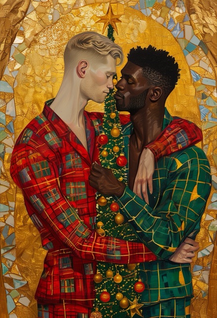 Golden Ornament Embrace