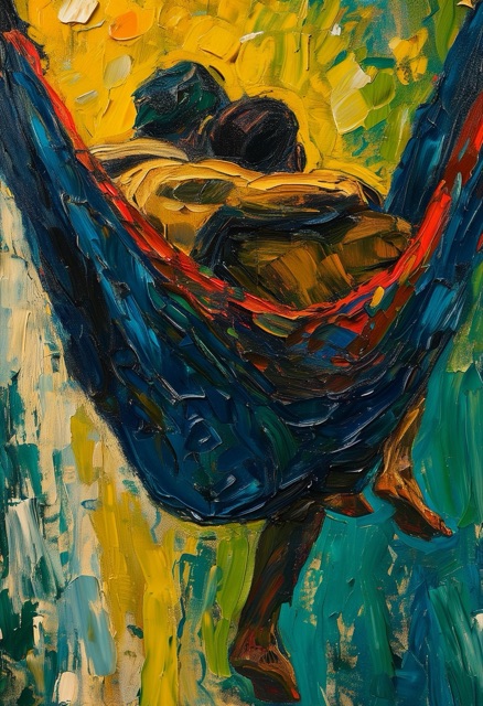 Hammock Embrace Blue Red