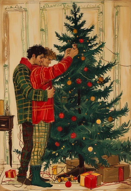 Holiday Tree Decorating Embrace