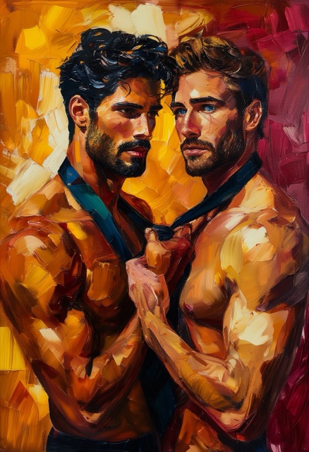 Impasto Embrace Mediterranean Men