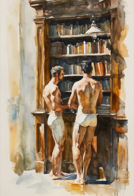 Library Exchange Intimate Scene