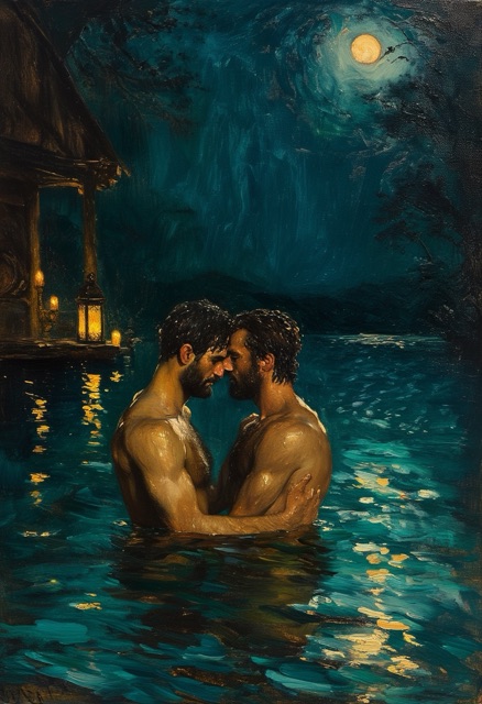 Moonlit Lake Embrace