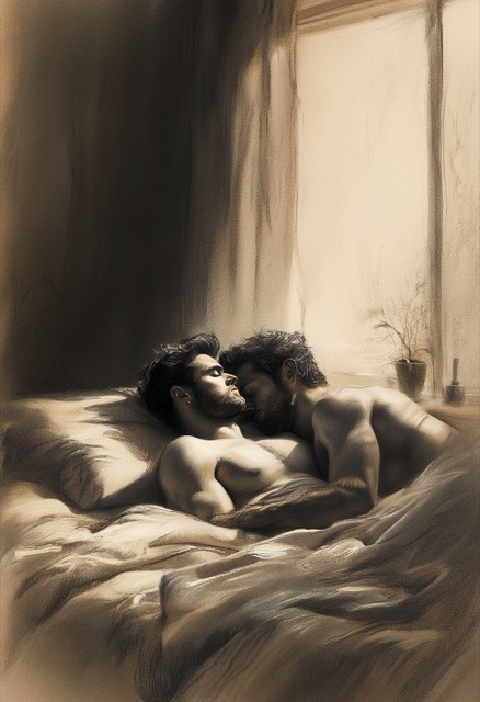 Morning Sunlit Bed Embrace