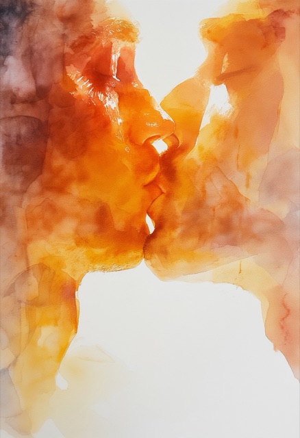 Passionate Encounter in Warm Hues