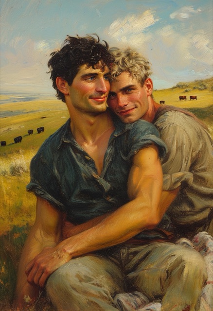 Pastoral Embrace Golden Hour