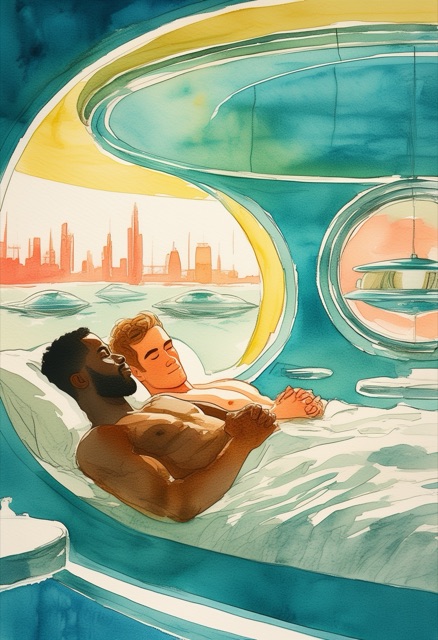 Retro-Futuristic Aquatic Embrace