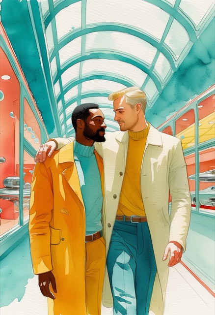 Retro-Futuristic Atomic-Age Embrace