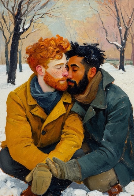 Snowman Embrace Winter