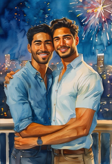 Snowy Lakeside Embrace