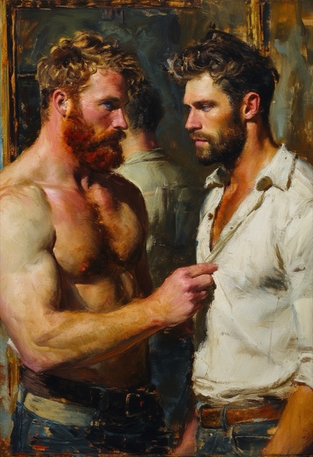 Studio Muscles in Sunlit Ochre