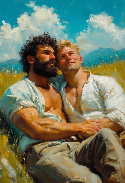 Sunlit Alpine Meadow Embrace