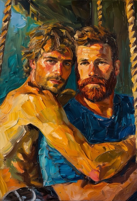 Sunlit Beach Embrace