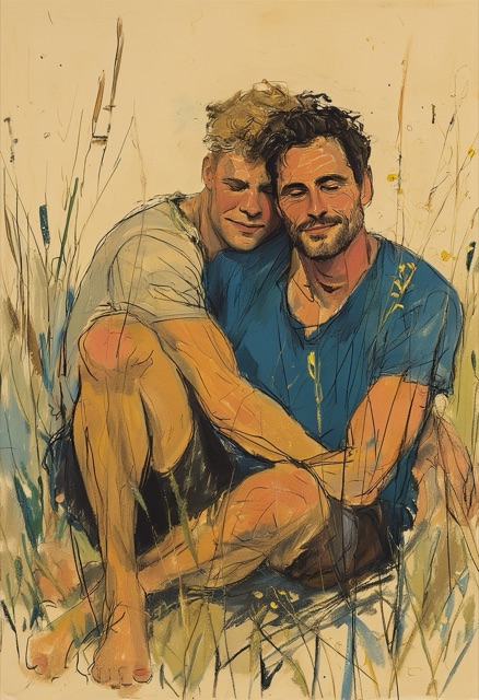 Sunlit Beach Embrace