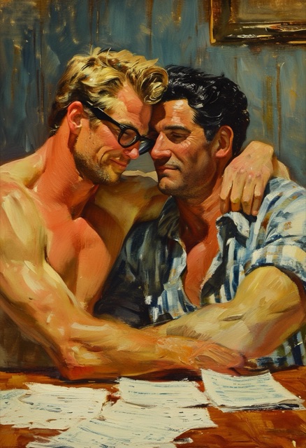 Sunlit Beachside Embrace