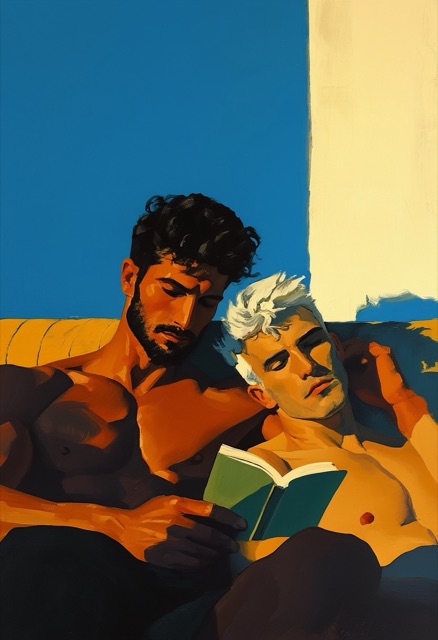 Sunlit Book Reading Duo