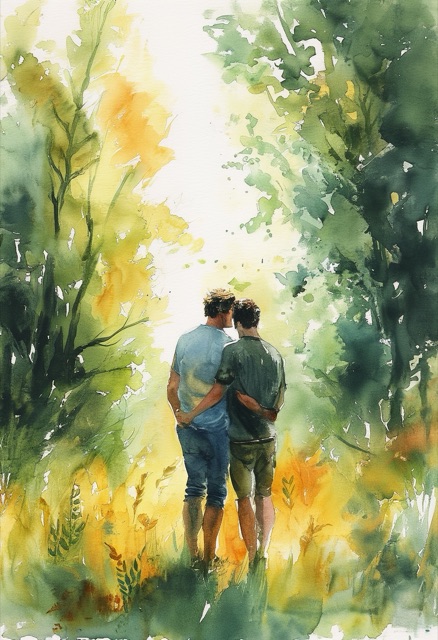 Sunlit Forest Embrace