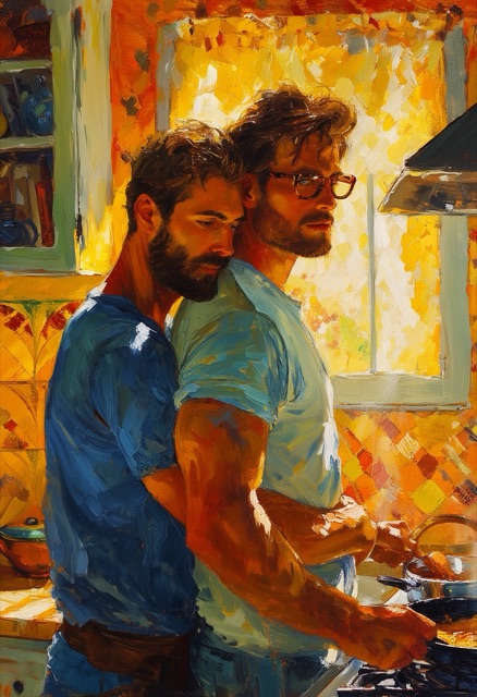 Sunlit Kitchen Embrace