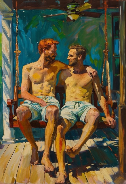 Sunlit Porch Embrace