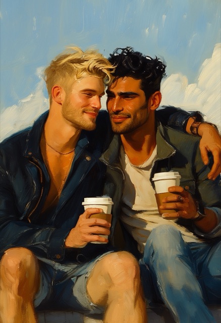Sunrise Curb Coffee Embrace