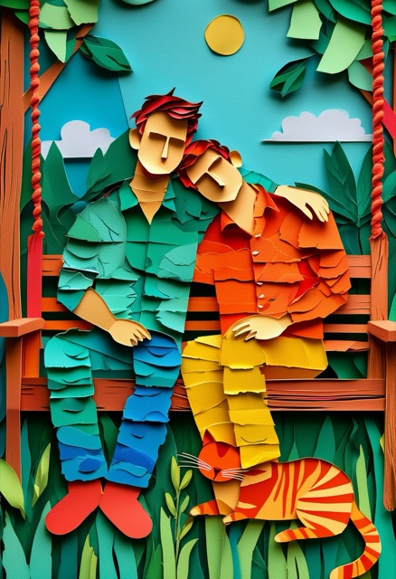 Swinging Sunset Embrace
