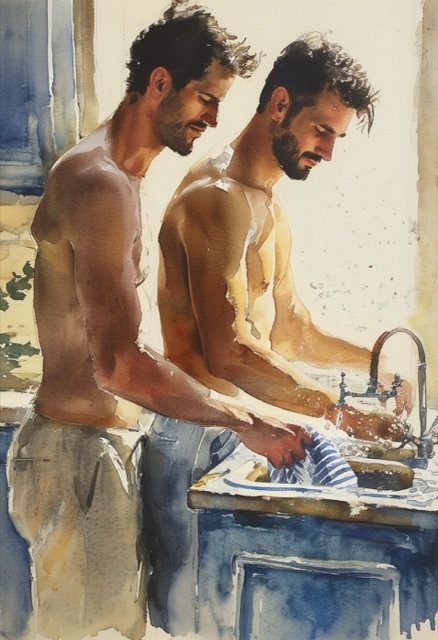 Watercolor Companions Dishwashing