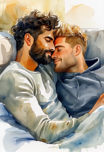 Watercolor Embrace Mediterranean