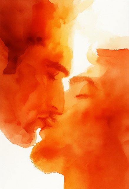 Watercolor Intimacy Close-Up