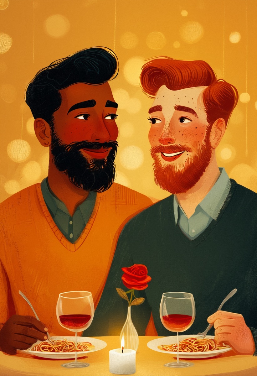 Valentine Roses Dinner Card