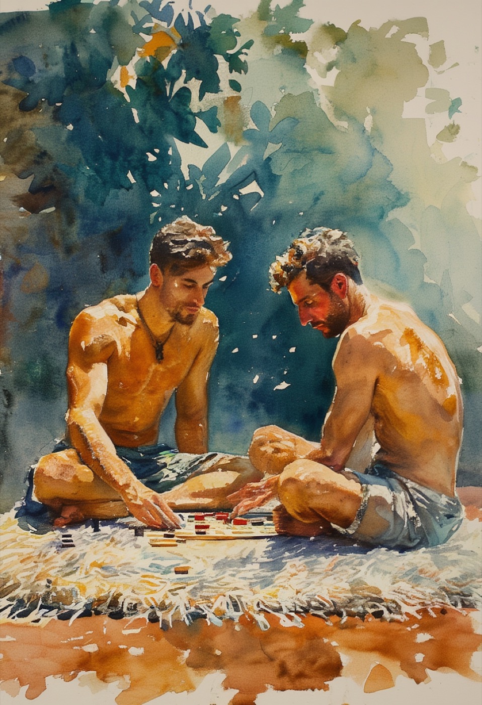 Aquarell-Spielabend